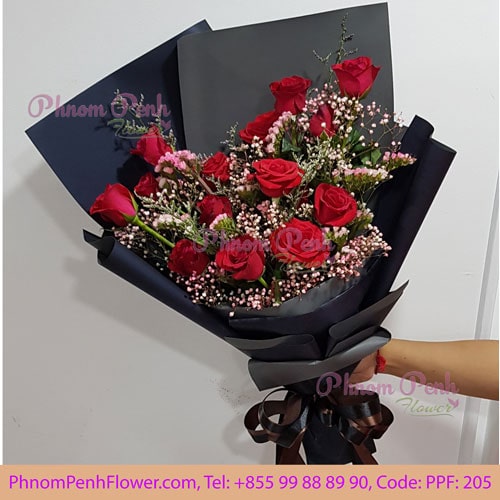 16 red rose bouquet – PPF-205