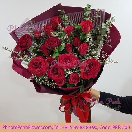 18 red roses bouquet – PPF-200