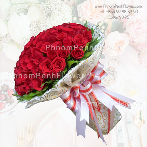 99 Red rose bouquet – VD-95