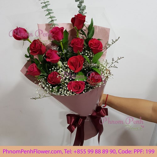 Dozen Red roses bouquet - PPF-199