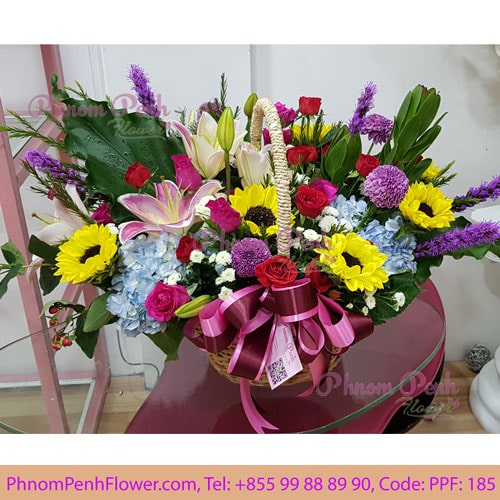 Mix Cut Flower Basket PPF-185