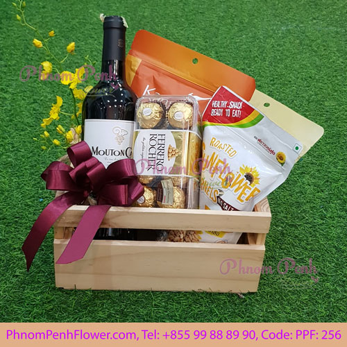 Red Wine gift basket - PPF-256