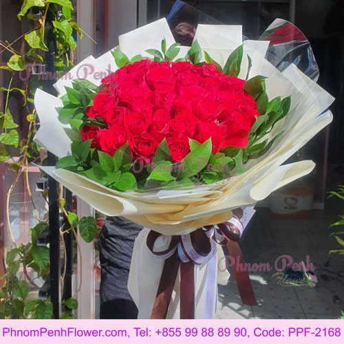 Sprinkle Dreams 50 Red Roses Bouquet - PPF-2168