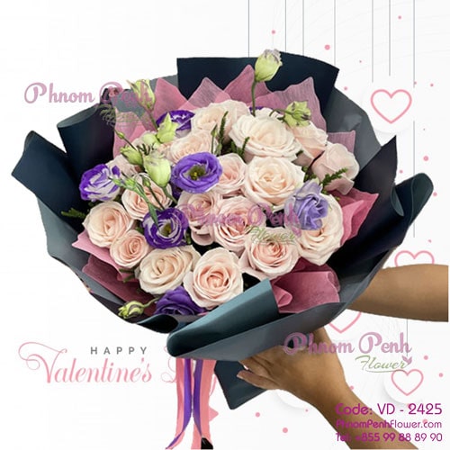 Beautiful pink roses bouquet