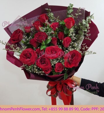 18 red rose bouquet – PPF-200