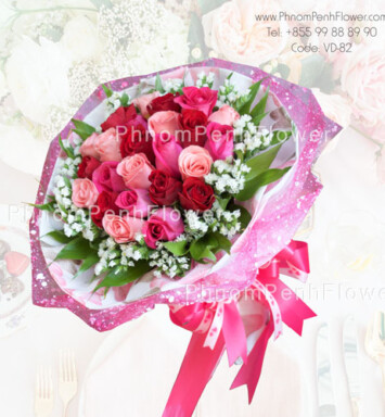 2 Dozen Assorted Spring Roses – VD-82