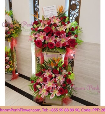 Grand Opening Flower Stand 2 ties- FP-286