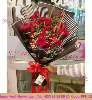 24 Red Roses Bouquet – PPF-227