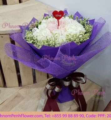 36 White Roses bouquet – PPF-209