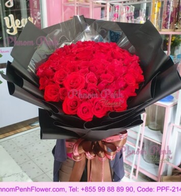 52 Premium Red Roses bouquet