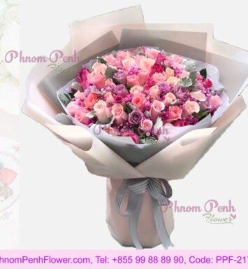 99 Rose bouquet in bright color