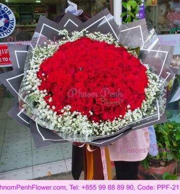 99 Stalks rose hand bouquet