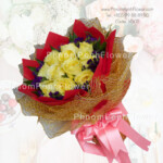 A Dozen yellow roses bouquet