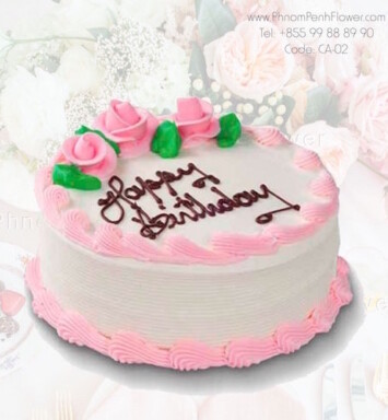 Strawberry Happy Birthday Cake