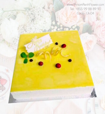 Orange Mazarine Birthday Cake