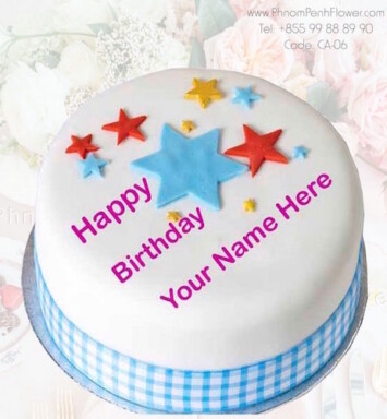 Iced Happy Birthday Cake