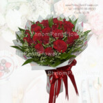 Elegant 18 red rose bouquet