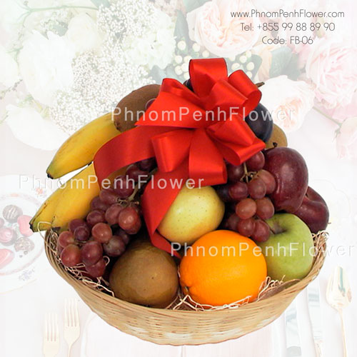 Tropical fruit basket arrangement