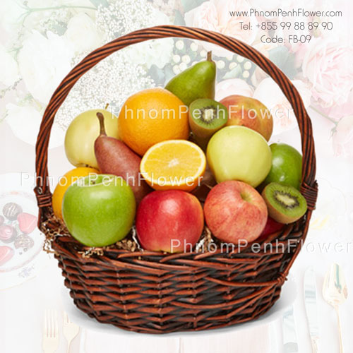 Deluxe fruit basket arrangement