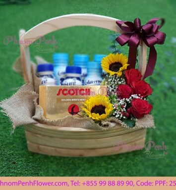 Flowers Arrangement with Bird Nest- PPF – 252