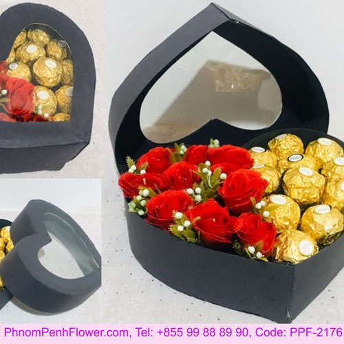 Gift heart shaped box