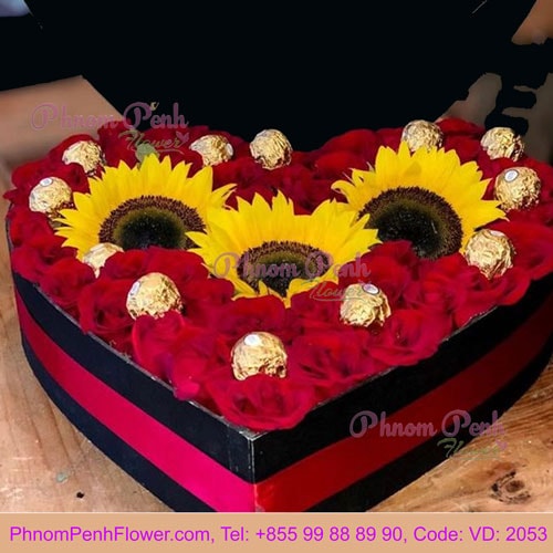 Heart Shaped Choco-Flower box