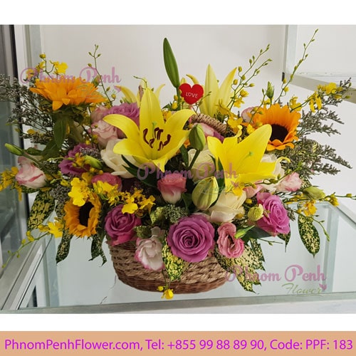 Basket Seasonal Cut Flower