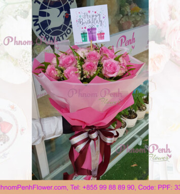 Pink Rose Hand bouquet