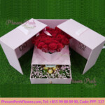 Open my heart box with heart chocolate