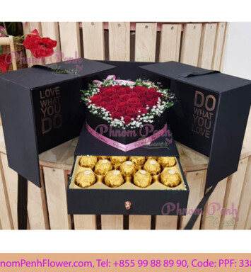 Open my heart box with chocolate