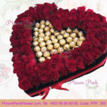 Red Roses in a heart Shaped