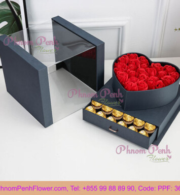 Open my heart box with chocolate