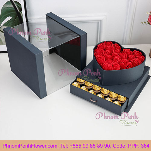 Open my heart box with chocolate