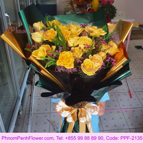 Passion for 24 yellow roses