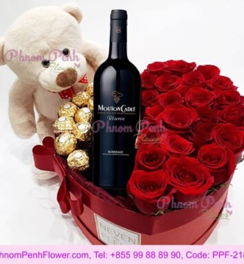 Roses Chocolate and Teddy box