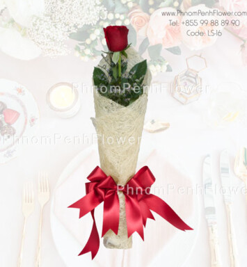 Single Red Roses Bouquet – LS-16