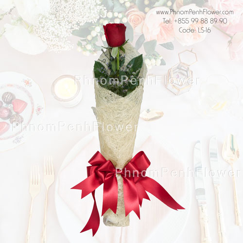Single Red Roses Bouquet – LS-16