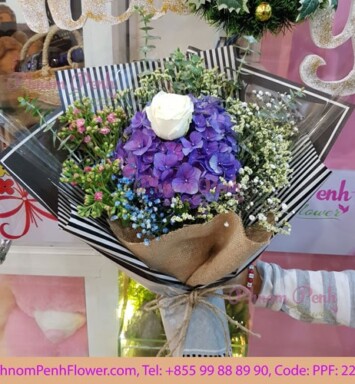 Single White Rose Bouquet