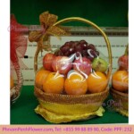 Tropical fruits basket arrangement