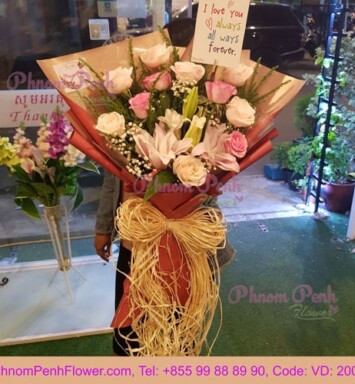 Bouquet of Mixed rose & Lily