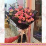 Bouquet of 24 Pink Roses