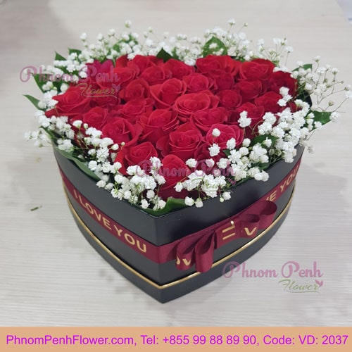 Red Rose in Heart Box - Image 2