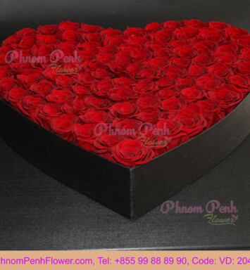 Heart Flowers Box