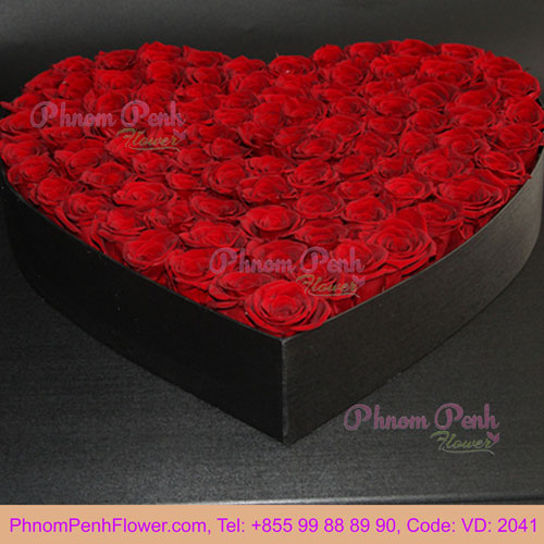 Heart Flowers Box