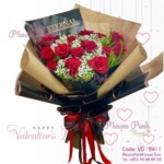Beautiful 16 red roses bouquet - VD-2411
