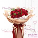 Beautiful 24 red roses bouquet