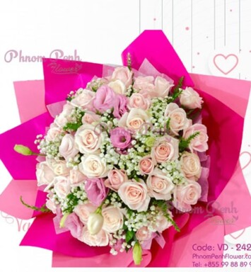 Beauty in pink rose bouquet