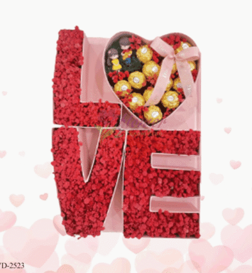 Love box with chocolate