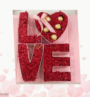 Love box with baby & chocolate