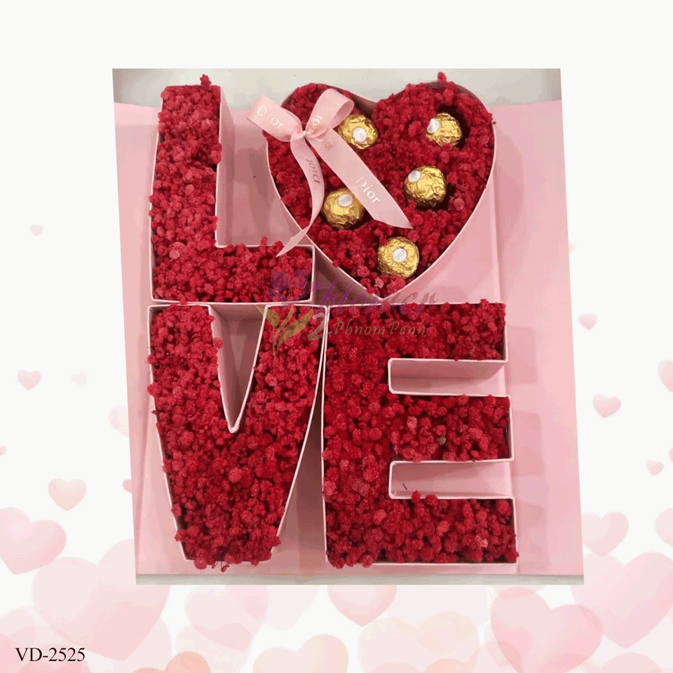 Love box with baby & chocolate